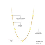 316L Stainless Steel Rhinestone Disc Pendant Choker Necklace