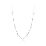 316L Stainless Steel Rhinestone Disc Pendant Choker Necklace