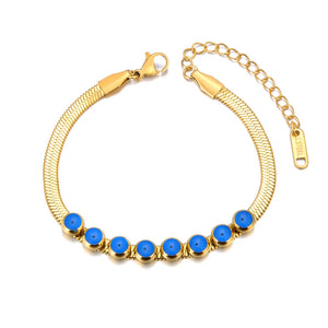316L Stainless Steel Turkiye Eyes Charm Bracelet For Women