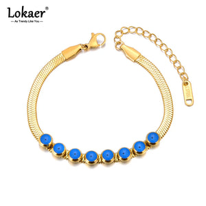 316L Stainless Steel Turkiye Eyes Charm Bracelet For Women