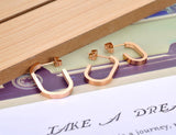 3Pcs/Set Geometric Oval Stud Earrings for Women