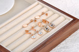 Rhinestone Eye Steel Stud Earrings Ethnic Style Goth Jewelry