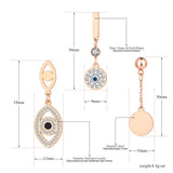 Rhinestone Eye Steel Stud Earrings Ethnic Style Goth Jewelry