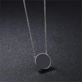 Acrylic Stainless Steel Choker Necklace Pendant Chain Jewelry