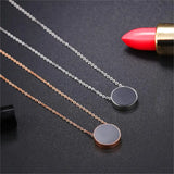 Acrylic Stainless Steel Choker Necklace Pendant Chain Jewelry