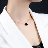 Acrylic Stainless Steel Choker Necklace Pendant Chain Jewelry