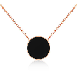 Acrylic Stainless Steel Choker Necklace Pendant Chain Jewelry