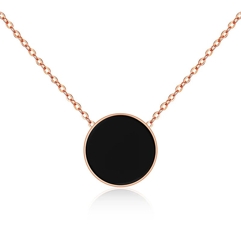Acrylic Stainless Steel Choker Necklace Pendant Chain Jewelry