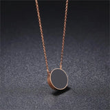 Acrylic Stainless Steel Choker Necklace Pendant Chain Jewelry