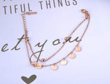 Bohemia Stainless Steel Rose Charm Bracelet for Girls B18180