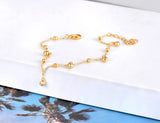Bohemia Titanium Stainless Steel Charm Bracelet For Women CZ Crystal Jewelry