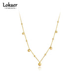 Titanium Stainless Steel Ball Choker Necklace for Women