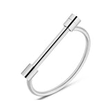 Rose Plated Cuff Bangles Titanium Stainless Steel