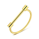 Rose Plated Cuff Bangles Titanium Stainless Steel