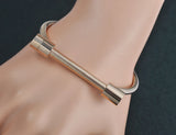 Rose Plated Cuff Bangles Titanium Stainless Steel