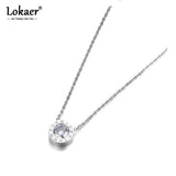 2Ct Cubic Zirconia Pendant Necklace Titanium Steel Chokers Necklace