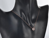 2Ct Cubic Zirconia Pendant Necklace Titanium Steel Chokers Necklace