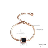 Square Shell Chain Bracelet Titanium Steel B18001
