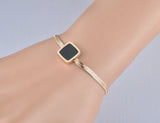 Square Shell Chain Bracelet Titanium Steel B18001