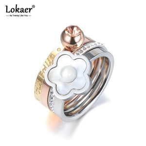 Stainless Steel Bridal Wedding Engagement Ring with Cubic Zirconia R18011