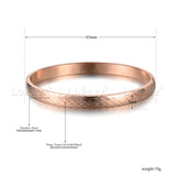 Titanium Steel Cut Surface Bracelet Rose Wedding Bangle