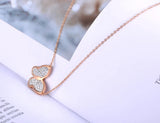 Clay Butterfly Choker Necklace Rhinestone Chain Pendant