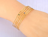 Geometric Rhinestone Bangles Stainless Steel Charm Bracelet