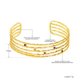 Geometric Rhinestone Bangles Stainless Steel Charm Bracelet
