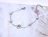CZ Crystal Tree Charm Bracelet Stainless Steel Bohemia B19060