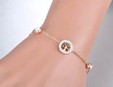 CZ Crystal Tree Charm Bracelet Stainless Steel Bohemia B19060
