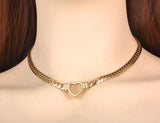 Hollow Heart Charm Bracelet Stainless Steel Twisted Singapore Chain B22118