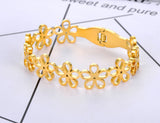 Flower Charm Bangle Bracelet Boho Party Jewelry