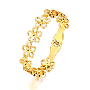 Flower Charm Bangle Bracelet Boho Party Jewelry