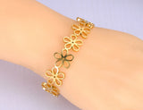 Flower Charm Bangle Bracelet Boho Party Jewelry