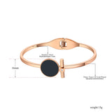 Crystal Bangles Titanium Stainless Steel Acrylic Charm Bracelets