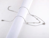 Double Layer Tree Choker Necklace Clay Rhinestone Plant Necklace