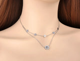 Double Layer Tree Choker Necklace Clay Rhinestone Plant Necklace
