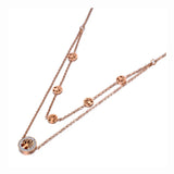 Double Layer Tree Choker Necklace Clay Rhinestone Plant Necklace