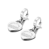 Heart Wedding Earrings 18K Plated Anniversary Hoop Earrings For Women