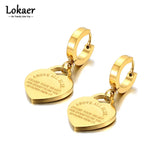 Heart Wedding Earrings 18K Plated Anniversary Hoop Earrings For Women
