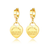 Heart Wedding Earrings 18K Plated Anniversary Hoop Earrings For Women
