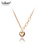 Heart Charm Pendant Necklace Stainless Steel Bohemia Choker N20133