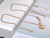 Heart Charm Pendant Necklace Stainless Steel Bohemia Choker N20133