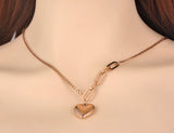 Heart Charm Pendant Necklace Stainless Steel Bohemia Choker N20133