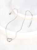 Twist Heart Pendant Necklace For Women Girls 18K Plated Stainless Steel