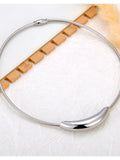 Stainless Steel Geometric Choker 18K Plated Necklace for Women