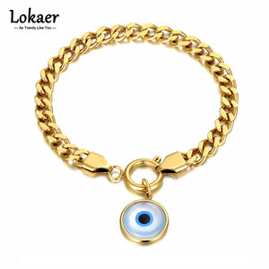 Hiphop/Rock Charm Bracelet 18K Plated Eyes Bohemia Chain Party B21168