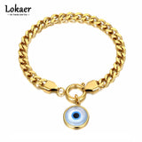 Hiphop/Rock Charm Bracelet 18K Plated Eyes Bohemia Chain Party B21168