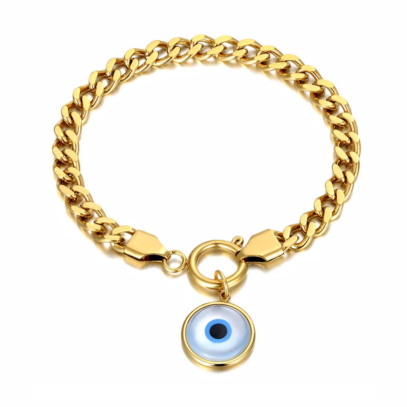 Hiphop/Rock Charm Bracelet 18K Plated Eyes Bohemia Chain Party B21168
