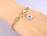 Hiphop/Rock Charm Bracelet 18K Plated Eyes Bohemia Chain Party B21168